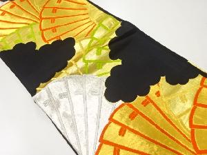 アンティーク　檜扇模様織出し袋帯（材料）